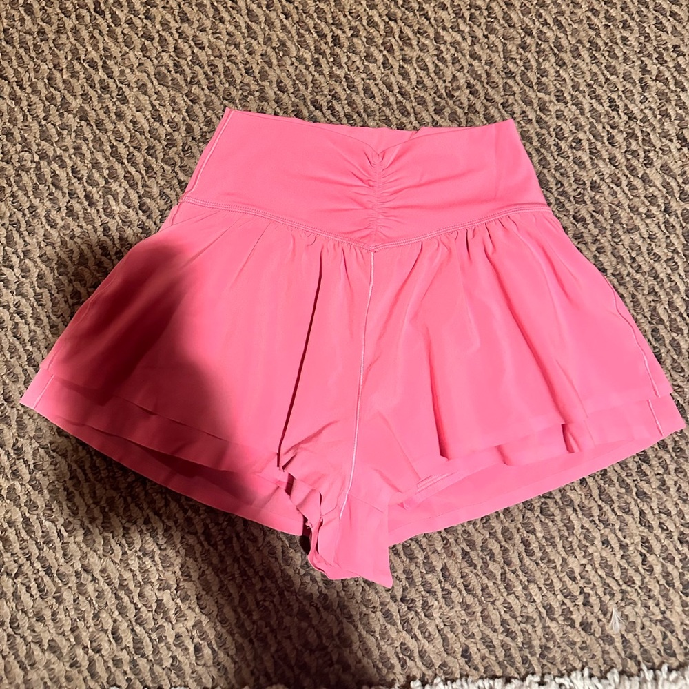 Pink Aerie shorts with built-in spandex